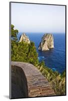 View of Faraglioni from Belvedere Di Tragara, Capri, Capri Island, Campania, Italy-Massimo Borchi-Mounted Photographic Print