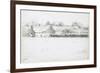 View of Farm Buildings across a Field, 1871-Jean-François Millet-Framed Giclee Print