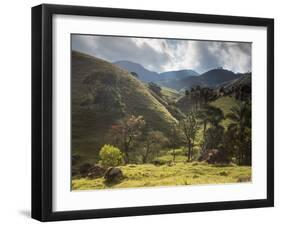 View of Farmland at Sunset in Sao Francisco Xavier Region-Alex Saberi-Framed Photographic Print