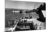 View of Ferry Landing, Mt. Rainier from Point Defiance - Tacoma, WA-Lantern Press-Mounted Premium Giclee Print