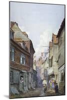 View of Figures in Glean Alley, Bermondsey, London, C1825-W Barker-Mounted Giclee Print