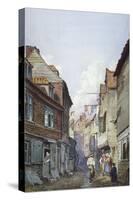 View of Figures in Glean Alley, Bermondsey, London, C1825-W Barker-Stretched Canvas