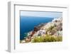 View of Fira Town - Santorini Island,Crete,Greece. White Concrete Staircases Leading down to Beauti-vitmark-Framed Photographic Print