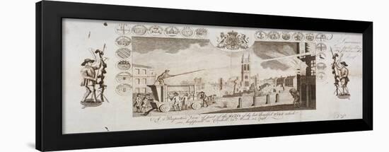 View of Fire Engines Extinguishing a Fire in Cornhill, City of London, 25 March 1748-null-Framed Giclee Print