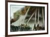 View of Firefighters Spraying an Enormous Blaze-Lantern Press-Framed Premium Giclee Print