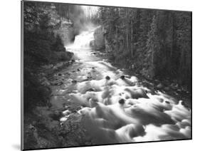 View of Firehole Falls and Firehole River, Yellowstone National Park, Wyoming, USA-Adam Jones-Mounted Premium Photographic Print