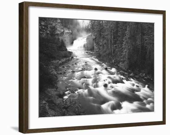 View of Firehole Falls and Firehole River, Yellowstone National Park, Wyoming, USA-Adam Jones-Framed Photographic Print