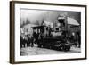 View of First Locomotive in Alaska - Skagway, AK-Lantern Press-Framed Art Print