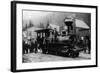 View of First Locomotive in Alaska - Skagway, AK-Lantern Press-Framed Art Print