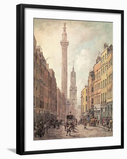 View of Fish Street Hill, Monument and St. Magnus the Martyr from Gracechurch Street, London, 1795-William Marlow-Framed Giclee Print