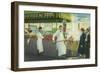 View of Fisherman's Wharf, Crabs Getting Boiled - San Francisco, CA-Lantern Press-Framed Art Print