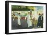 View of Fisherman's Wharf, Crabs Getting Boiled - San Francisco, CA-Lantern Press-Framed Art Print