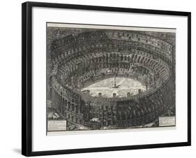 View of Flavian Amphitheater, Called the Colosseum, from Views of Rome, 1776-Giovanni Battista Piranesi-Framed Giclee Print