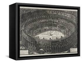 View of Flavian Amphitheater, Called the Colosseum, from Views of Rome, 1776-Giovanni Battista Piranesi-Framed Stretched Canvas