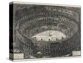 View of Flavian Amphitheater, Called the Colosseum, from Views of Rome, 1776-Giovanni Battista Piranesi-Stretched Canvas