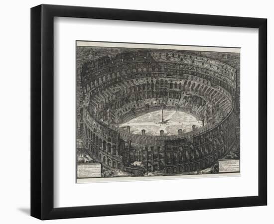 View of Flavian Amphitheater, Called the Colosseum, from Views of Rome, 1776-Giovanni Battista Piranesi-Framed Giclee Print