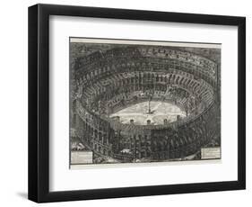 View of Flavian Amphitheater, Called the Colosseum, from Views of Rome, 1776-Giovanni Battista Piranesi-Framed Giclee Print