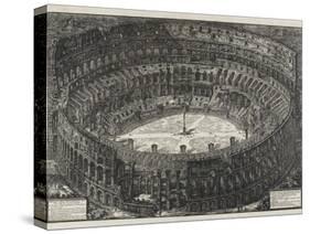 View of Flavian Amphitheater, Called the Colosseum, from Views of Rome, 1776-Giovanni Battista Piranesi-Stretched Canvas