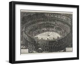View of Flavian Amphitheater, Called the Colosseum, from Views of Rome, 1776-Giovanni Battista Piranesi-Framed Giclee Print