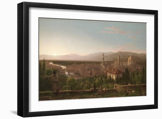 View of Florence, 1837 (Oil on Canvas)-Thomas Cole-Framed Giclee Print