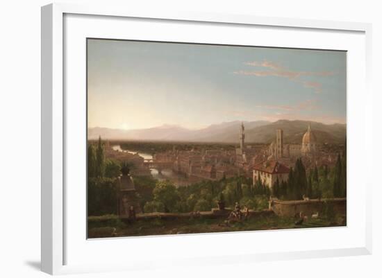 View of Florence, 1837 (Oil on Canvas)-Thomas Cole-Framed Giclee Print