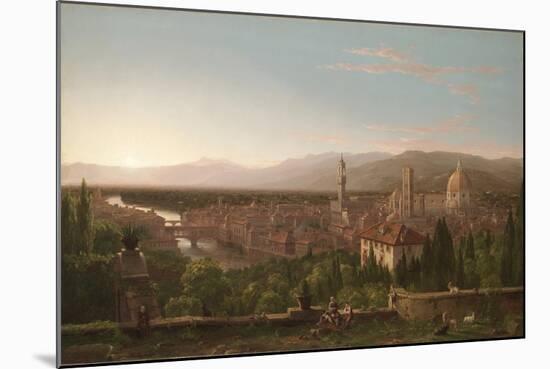 View of Florence, 1837 (Oil on Canvas)-Thomas Cole-Mounted Giclee Print