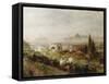 View of Florence, 1898-Oswald Achenbach-Framed Stretched Canvas