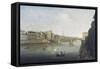 View of Florence at Sunset from Carraia Bridge-Thomas Patch-Framed Stretched Canvas