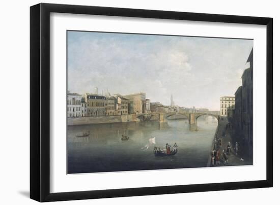 View of Florence at Sunset from Carraia Bridge-Thomas Patch-Framed Giclee Print