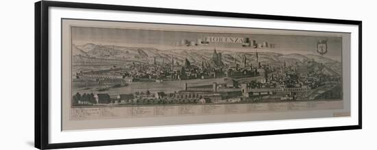 View of Florence (Engraving)-Friedrich Bernhard Werner-Framed Premium Giclee Print