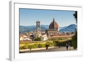 View of Florence from Boboli Gardens, Florence (Firenze), Tuscany, Italy, Europe-Nico Tondini-Framed Photographic Print