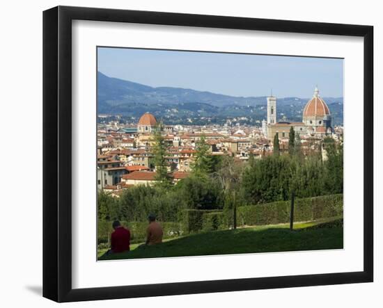 View of Florence from Boboli Gardens, Florence, Tuscany, Italy, Europe-Tondini Nico-Framed Photographic Print