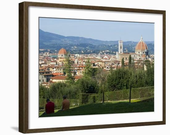 View of Florence from Boboli Gardens, Florence, Tuscany, Italy, Europe-Tondini Nico-Framed Photographic Print