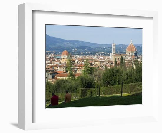 View of Florence from Boboli Gardens, Florence, Tuscany, Italy, Europe-Tondini Nico-Framed Photographic Print