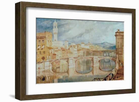 View of Florence from Ponte alla Carraia, 1817/18-J M W Turner-Framed Giclee Print