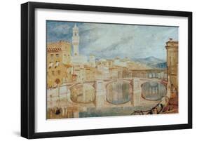 View of Florence from Ponte alla Carraia, 1817/18-J M W Turner-Framed Giclee Print