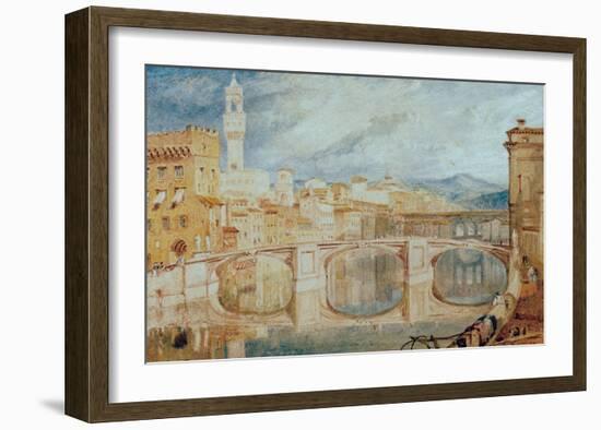 View of Florence from Ponte alla Carraia, 1817/18-J M W Turner-Framed Giclee Print