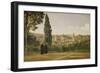 View of Florence from the Boboli Gardens, about 1835/40-Jean-Baptiste-Camille Corot-Framed Premium Giclee Print