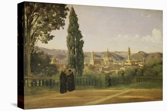 View of Florence from the Boboli Gardens, about 1835/40-Jean-Baptiste-Camille Corot-Stretched Canvas
