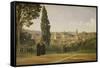 View of Florence from the Boboli Gardens, about 1835/40-Jean-Baptiste-Camille Corot-Framed Stretched Canvas