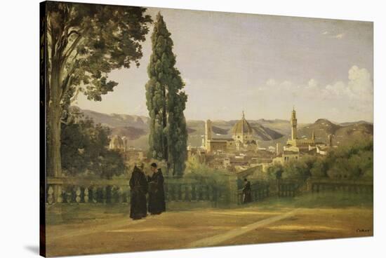 View of Florence from the Boboli Gardens, about 1835/40-Jean-Baptiste-Camille Corot-Stretched Canvas