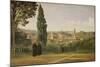 View of Florence from the Boboli Gardens, about 1835/40-Jean-Baptiste-Camille Corot-Mounted Giclee Print