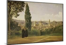 View of Florence from the Boboli Gardens, about 1835/40-Jean-Baptiste-Camille Corot-Mounted Giclee Print