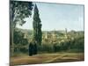 View of Florence from the Boboli Gardens-Jean-Baptiste-Camille Corot-Mounted Art Print