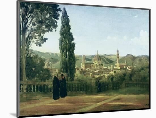 View of Florence from the Boboli Gardens-Jean-Baptiste-Camille Corot-Mounted Art Print