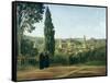 View of Florence from the Boboli Gardens-Jean-Baptiste-Camille Corot-Framed Stretched Canvas