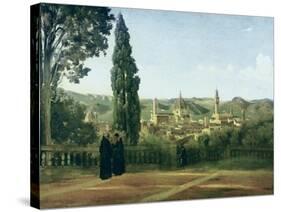 View of Florence from the Boboli Gardens-Jean-Baptiste-Camille Corot-Stretched Canvas