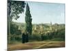 View of Florence from the Boboli Gardens-Jean-Baptiste-Camille Corot-Mounted Art Print