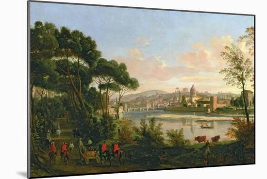 View of Florence from the Cascine-Vanvitelli (Gaspar van Wittel)-Mounted Giclee Print