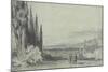 View of Florence with the Duomo in the Distance, 1839-null-Mounted Giclee Print